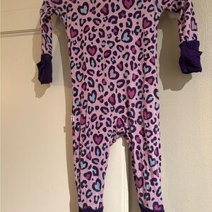Little Sleepies Purple Leopard Print Onesie 0-3 Months